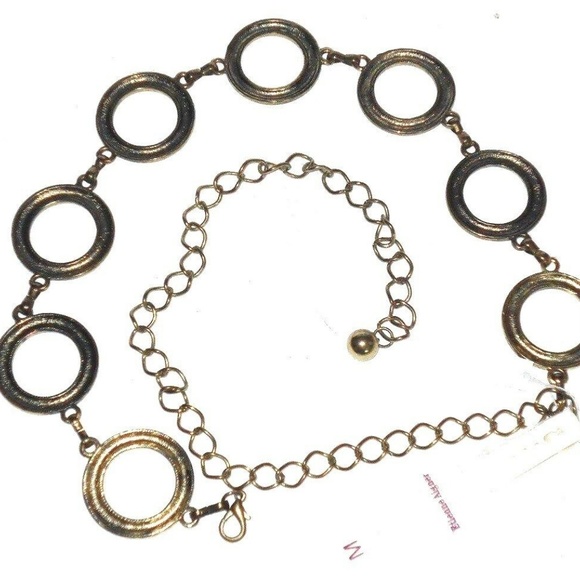True Vintage Rare Metal Circle Chain Link Sexy Stylish Fashion Belt